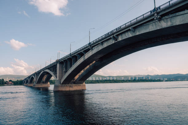 istock Communal bridge over the Yenisei River 2189335157