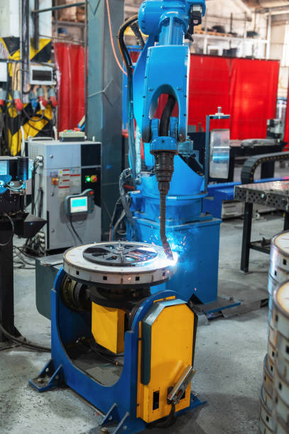istock Automatic Industrial welding robot in a modern factory 2189339152