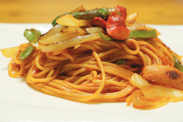 Neapolitan spaghetti, a Japanese noodle dish that mimics Italian cuisine