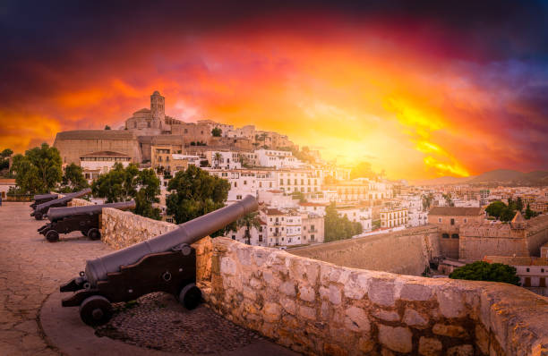 istock Eivissa old town at sunset, Ibiza island 2189340829