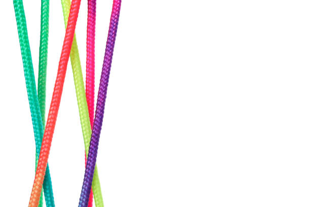 PNG,multi-colored braided cords, isolated on white background