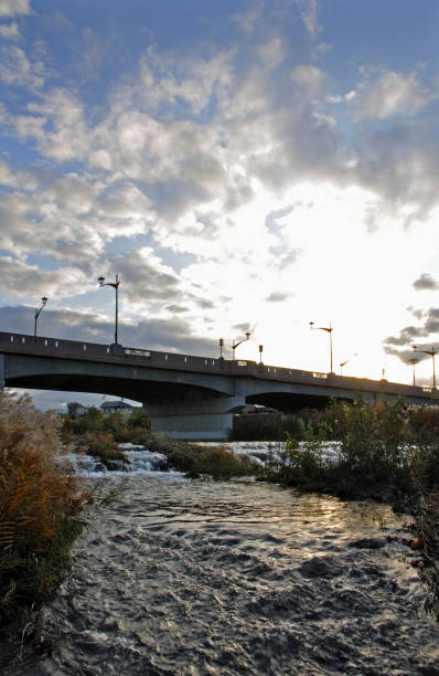 istock Mogami River (Matsukawa River) and Sumie Bridge in Yonezawa 2189353702