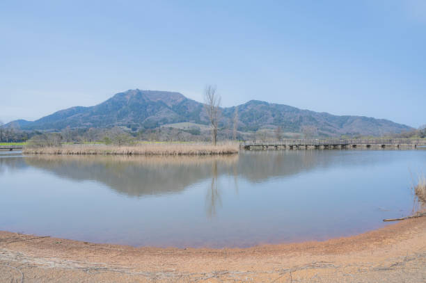 istock Mt. Kakuda and lagoon in Niigata, Japan 2189357978