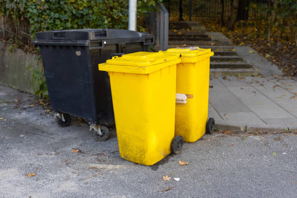 istock Yellow Recycling Bin for plastic Waste. Waste containers for garbage segregation in Poland. Environmental conservation saving planet from contamination 2189358004