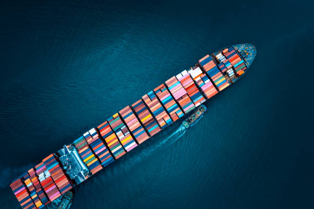 istock shipping logistic cargo container ship in black sea import export goods and distributing products to dealer and consumers across worldwide, by container ship transport business, industry service. cinematicphotography process. 2189360776