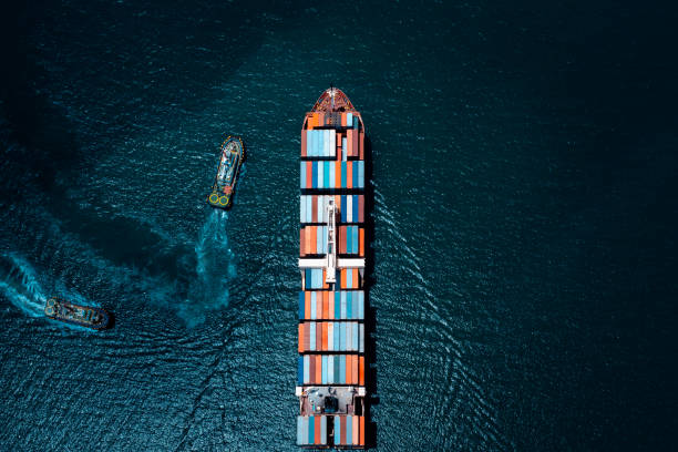 istock shipping logistic cargo container ship in black sea import export goods and distributing products to dealer and consumers across worldwide, by container ship transport business, industry service. cinematicphotography process. 2189360780
