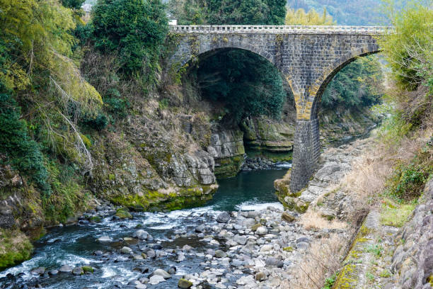 istock Arase Bridge, with its beautiful twin arches and long piers (Innai-cho, Usa City, Oita Prefecture) 2189360882