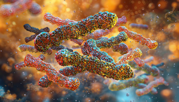 A microscopic image of Bacillus subtilis soil bacteria. Rod-shaped cells forming endospores A microscopic image of Bacillus subtilis soil bacteria. Rod-shaped cells forming endospores. Scientific illustration for presentations, articles. Microbiology, biotechnology, life science project. 3D illustration bacillus subtilis stock pictures, royalty-free photos & images