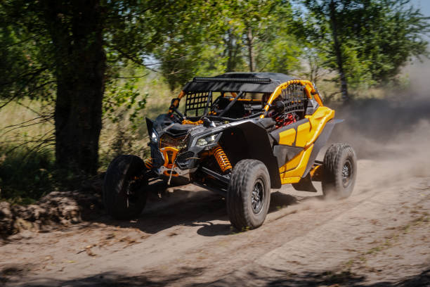 istock Cool view on UTV, 4x4 off-road vehicle in summer. Amateur competitions 2189362069
