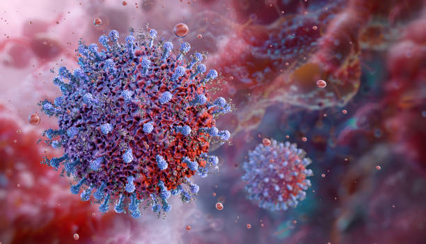 istock Cytomegalovirus viral particle, human betaherpesvirus infection micrograph. 2189362105