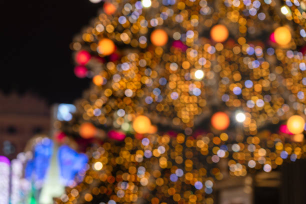 istock View on gold abstract background with bokeh defocused lights. New Year, Christmas 2189362229