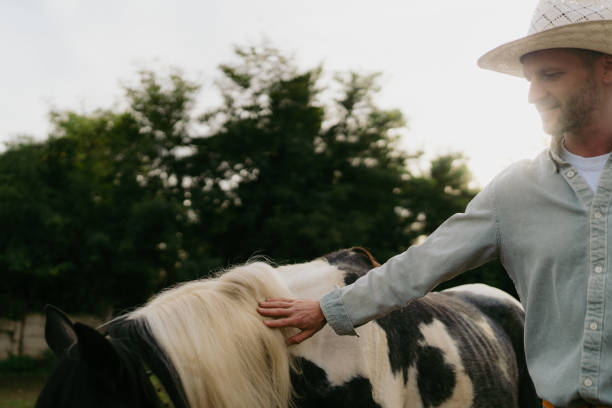 istock Man at the horse ranch 2189363209