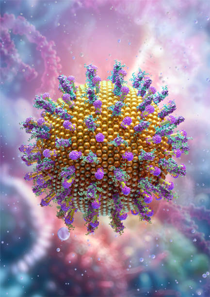 istock Influenza virus. Viral particle with protein spikes. Flu infectious disease 2189363288