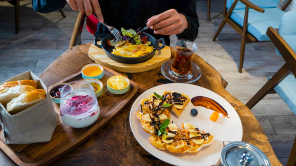 istock Enjoying a delicious breakfast spread with fresh ingredients and herbal tea 2189366241