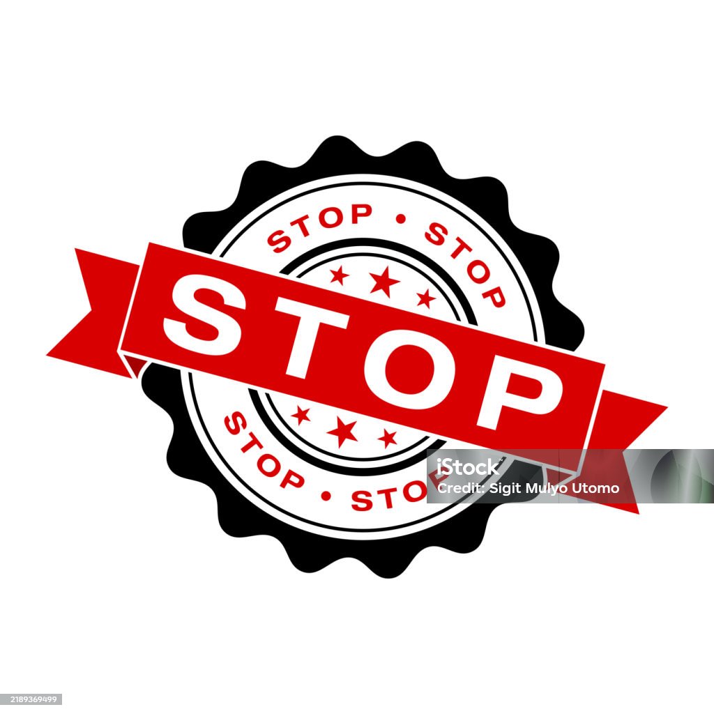 Letering Stop Stop Letter Rubber Stamp Vector Template Stock Illustration - Download ...