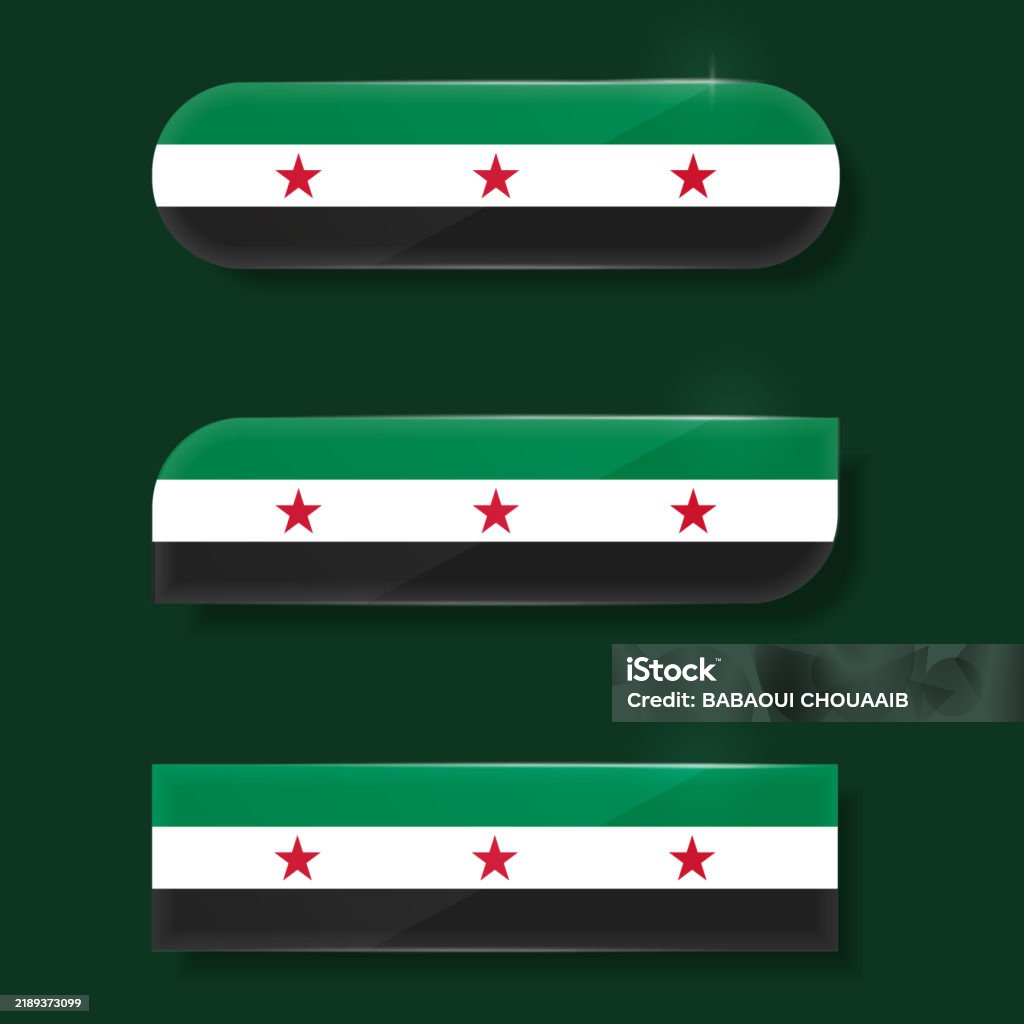All Syria Flags Syrian Arab Republic Identitiy With Syrian Flag Stock Illustration ...