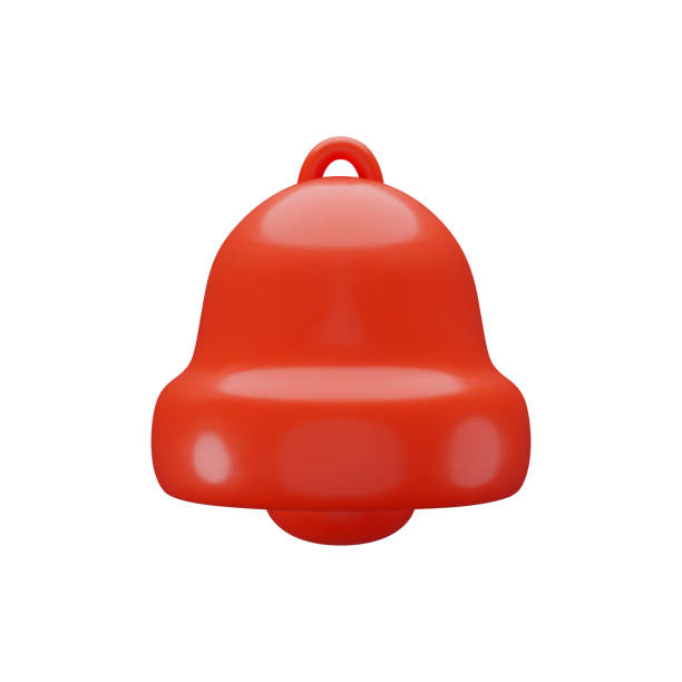istock Vector cartoon 3d red bell. Cute realistic render of metallic ringing bell notification sign, alert, new message symbol. Attention signal, reminder 3d icon for social media app, game, Christmas symbol 2189373129