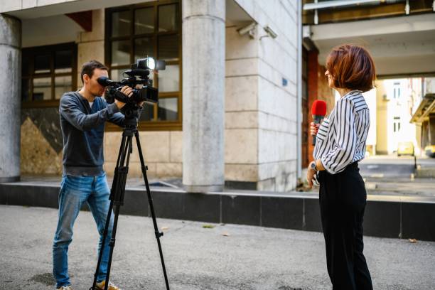 istock Female TV reporter 2189376192