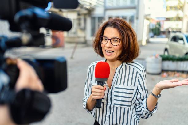 istock Female TV reporter 2189377779
