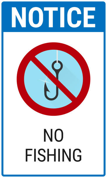 istock No fishing allowed notice sign for private property, campground or lake 2189378754