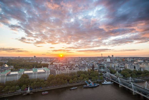 istock Sunset over the River Thames showcasing London’s skyline from a high vantage point 2189379459