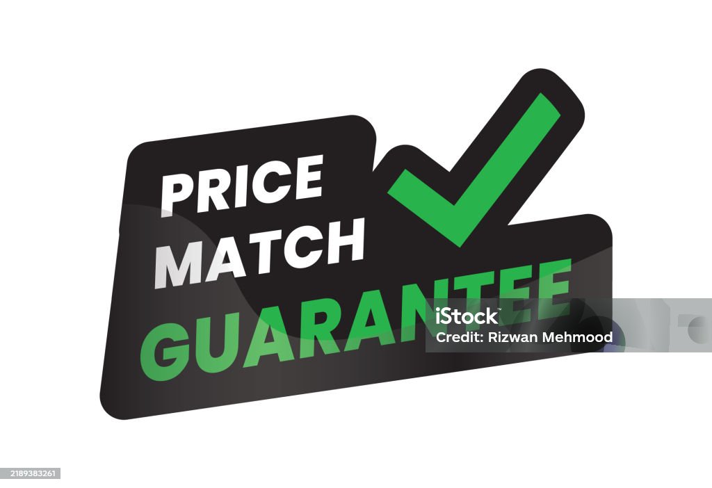 Price Match Vector Price Match Guarantee Sign Sticker Label Check Mark Vector Stock ...