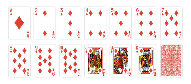 istock Set of poker cards with isolated on white background. Poker playing cards. 2189384622