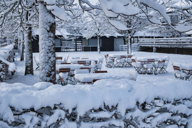Winter im Biergarten in Konstanz