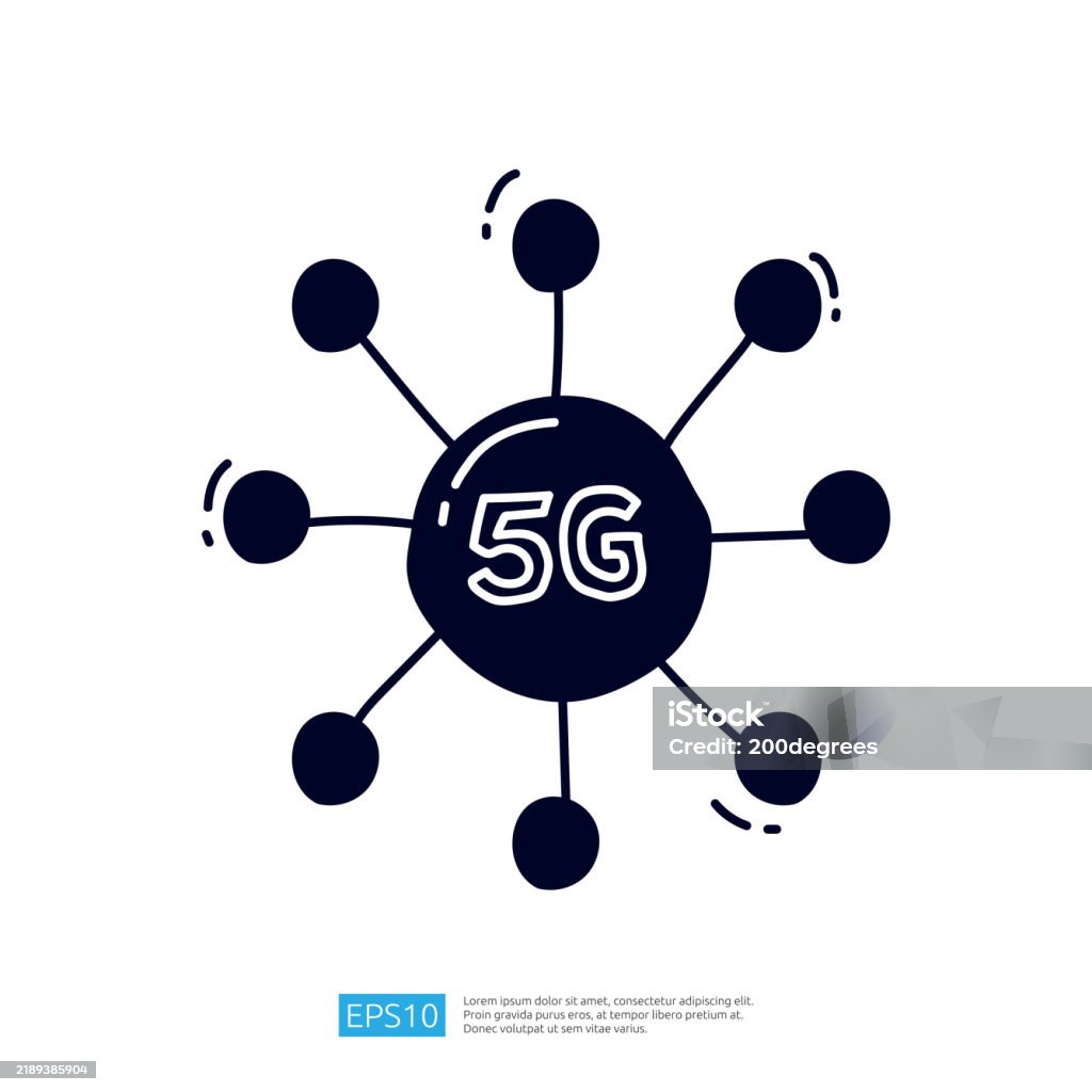 5g Advanced Vector A Graphic Representation Of 5g Technology Featuring A Central Sphere ...