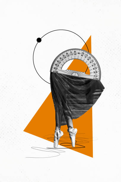 istock Vertical collage image of black white effect girl legs protractor measure angle drawing triangle isolated on creative background 2189387755