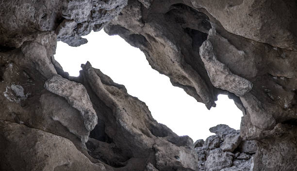 istock Rocky cave isolated background photo 2189389322