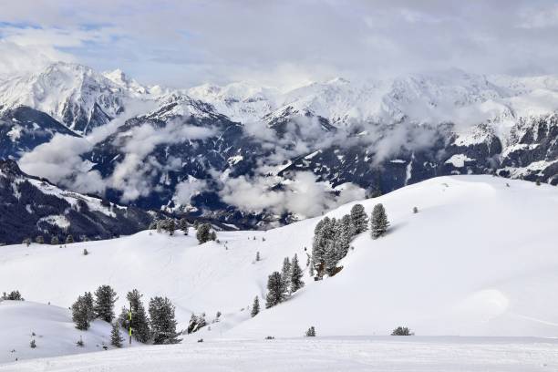 Austria ski resort - Zell Am Ziller, Tyrol. Austrian Central Alps.