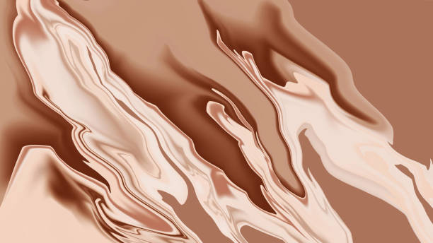 istock Abstract brown mocha liquid waves trippy pop background. Chocolate cream backdrop. Luxury card. Coffee color gradient. Banner, poster. template. Modern pop art wallpaper. Textured effect. cocoa 2189401777