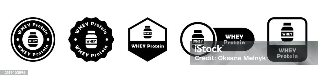 Protein Collection Sign Whey Protein Vector Signs For Product Information Label Stock ...