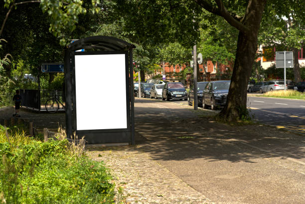 istock White billboard on a street in Berlin. 2189404921