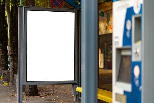 istock Billboard or display at a bus stop next to the ticket machine. 2189405359