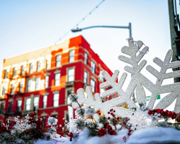 istock colorful decorated christmas outdoors in New York 2189413055