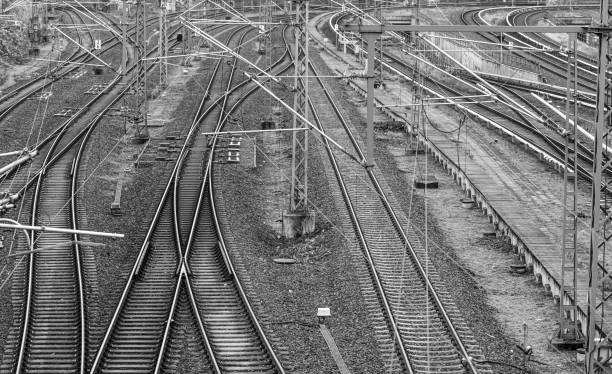 istock High angle view of railroad tracks 2189420114