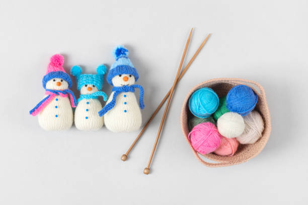 istock Knitted toys snowman 2189426315