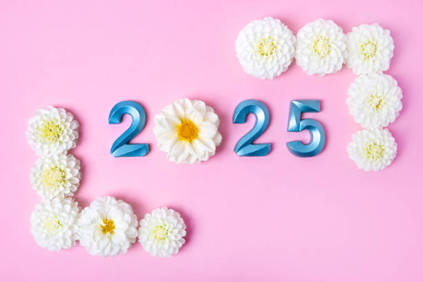 istock 2025 numbers and dahlia flowers 2189426476