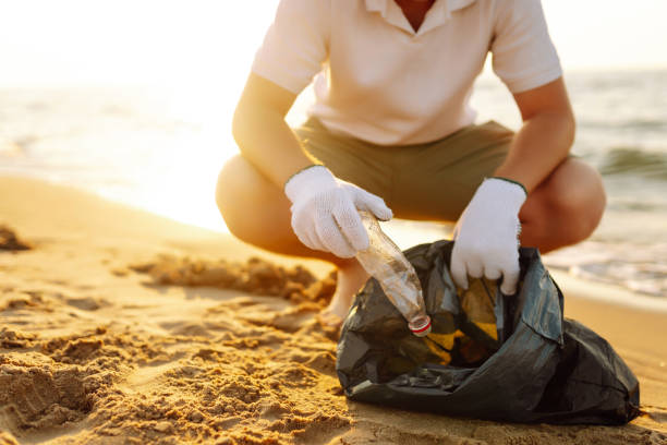 istock Clean up garbage on the ocean coast. 2189428506