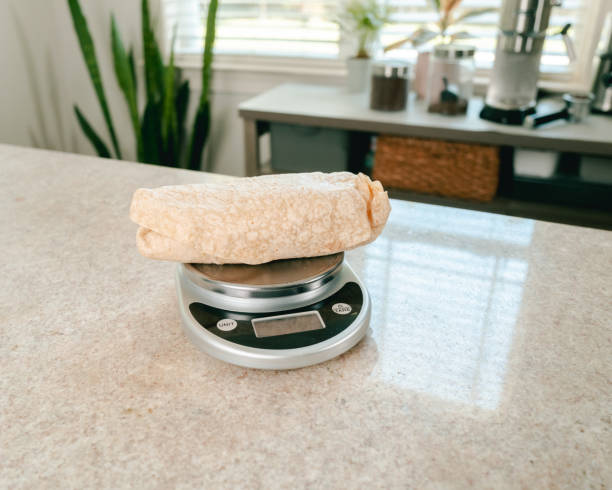 Fast Food Burrito on a Scale - Weight - Mexican