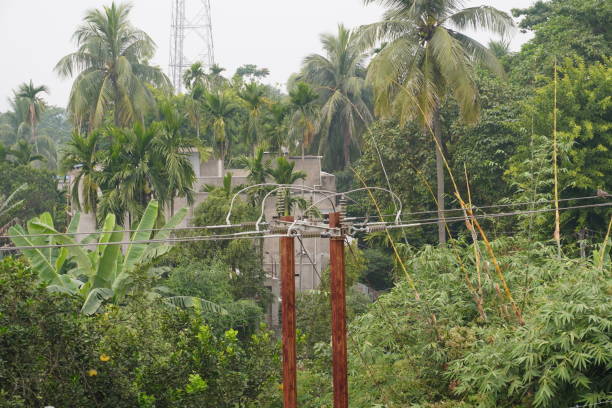 istock High voltage transmission lines with pole 2189445984