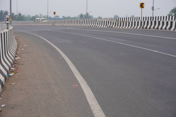 istock Highway lines with traffic sign board 2189446104