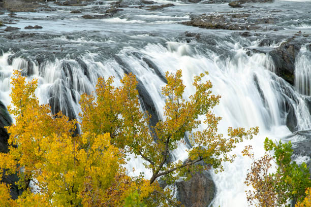 Cohoes Falls in Autumn, Mohawk River, Albany, New York, USA