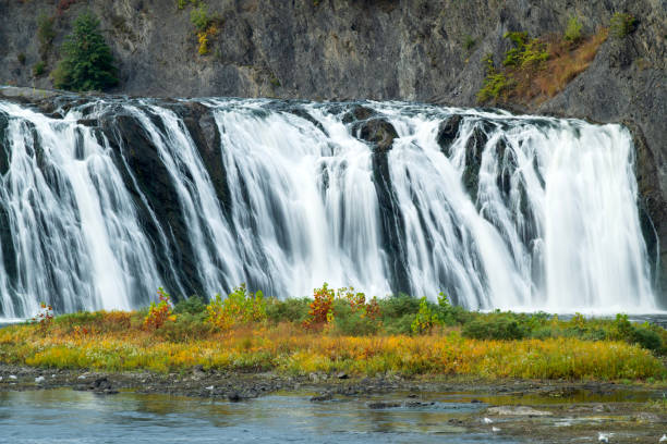 Cohoes Falls in Autumn, Mohawk River, Albany, New York, USA