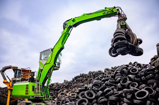 istock Efficient Tire Recycling with Heavy Machinery 2189452380