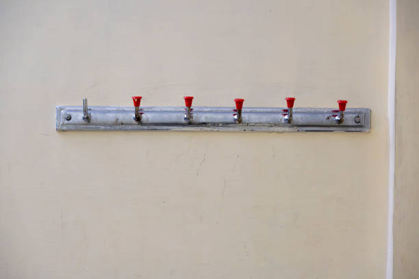 istock A sturdy wall-mounted hanger board designed to hold clothes and keep spaces organized. 2189454957