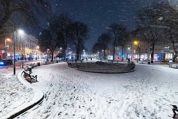 istock Lviv street in winter 2189457843