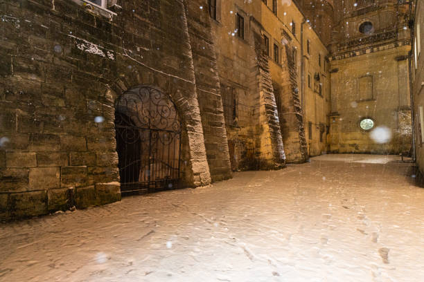 Lviv, Ukraine - December 10, 2024: Lviv street in winter